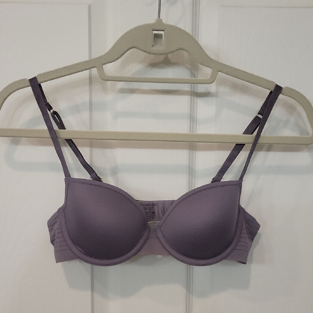 thirdlove 34 A1/2 seamless stripe 24/7 T-shirt bra